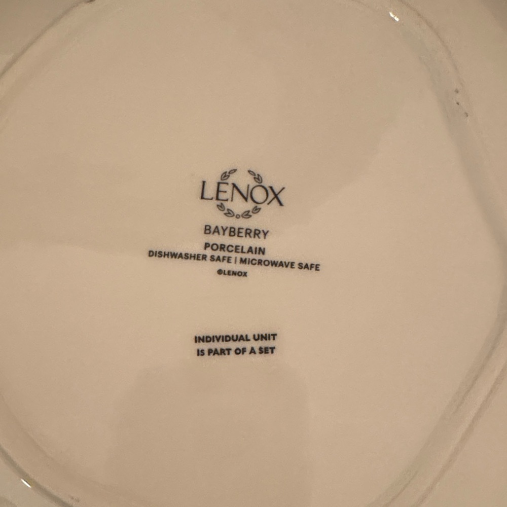 Lenox Bayberry Porcelain dessert plate - set of four (4) plates. - Picture 2 of 7